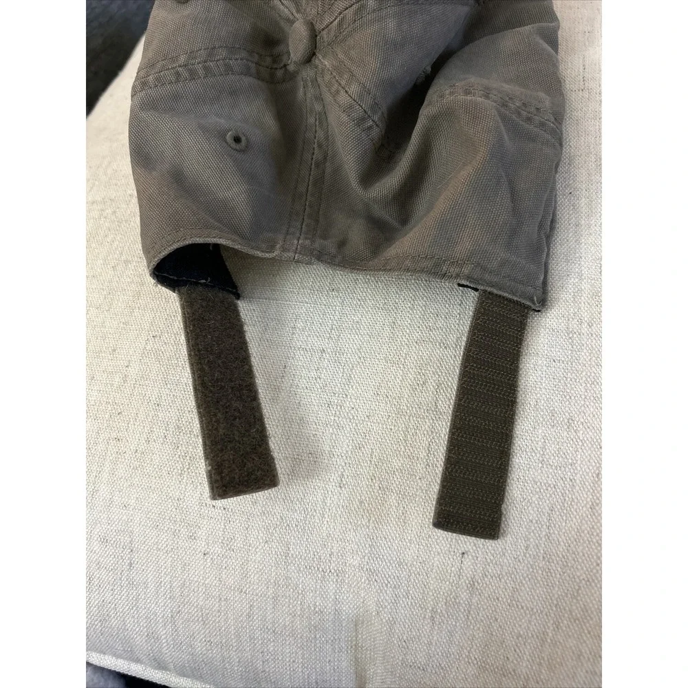Carhartt Gray Cap Hat Brown Patch‎ Logo Adjustable Back 100450